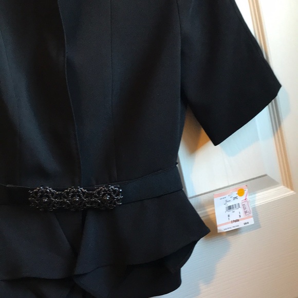 *SOLD* Anne Klein Black Button Down Peplum Blazer - Picture 5 of 6